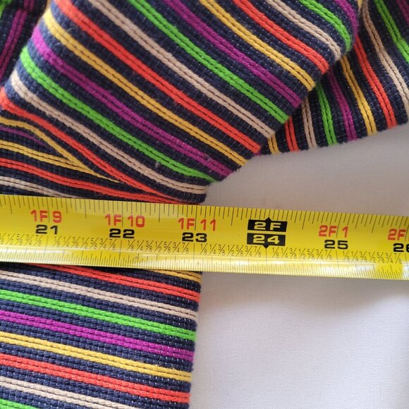 New Talbots Women’s Multicolor Blue Yellow Striped Rainbow Cotton Jacket (14) - Picture 2 of 16